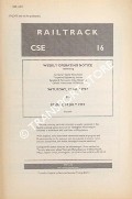 Book cover of Weekly Operating Notice containing Temporary Speed Restrictions, Temporary Engineering Works, Signalling & Permanent Way Alterations, General Instructions and Notices, 12 to 18 July 1997 by Railtrack